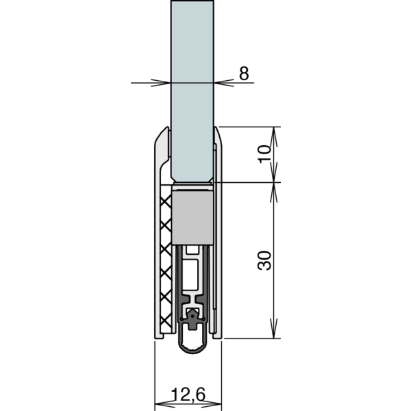 athmer Schall-Ex® GSH-8 stříbrný elox C-0 708 mm