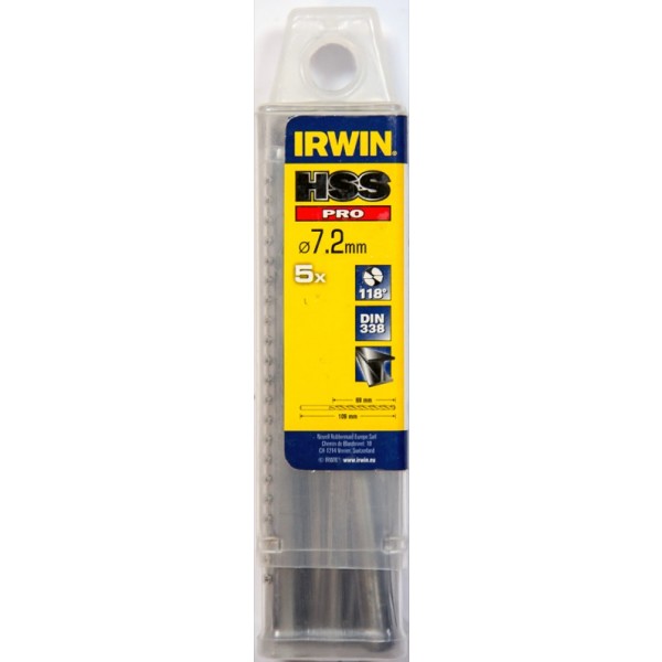 HSS DIN338 7,2x69/109mm 5ks