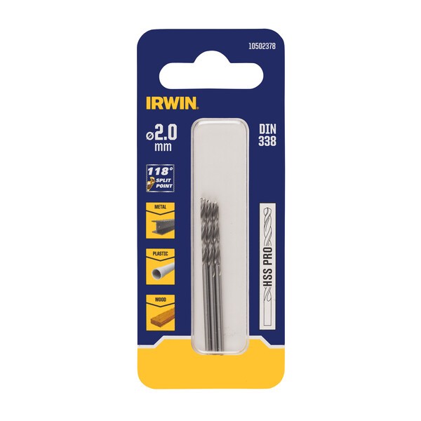 HSS DIN338 2,0x24/49mm valec (3ks)