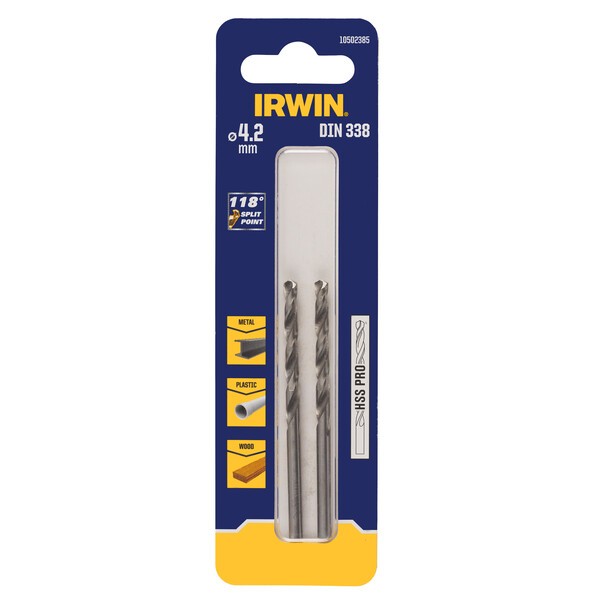 HSS DIN338 valce 4,2x43/75mm (2 ks)