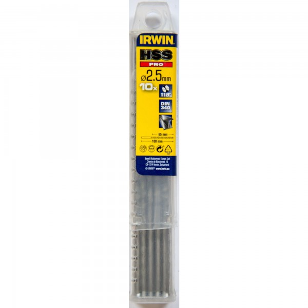 HSS DIN340 2,5x65/100 mm 10 ks