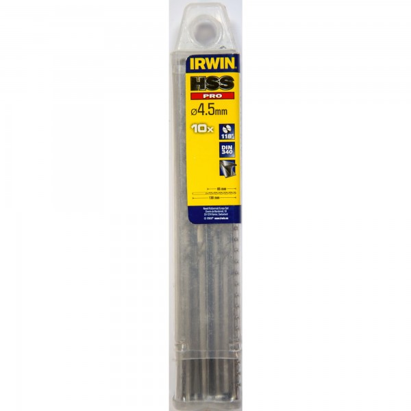 HSS DIN340 4,5x85/130 mm 10 ks