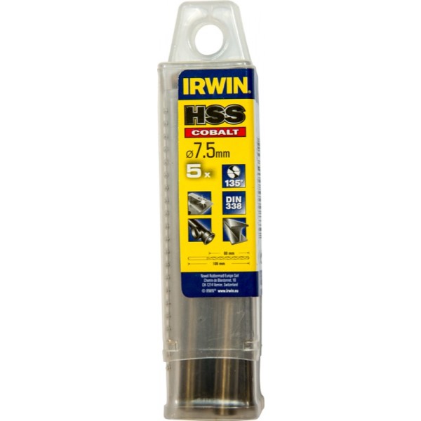 HSS DIN338 kobalt 7,5 mm 5 ks