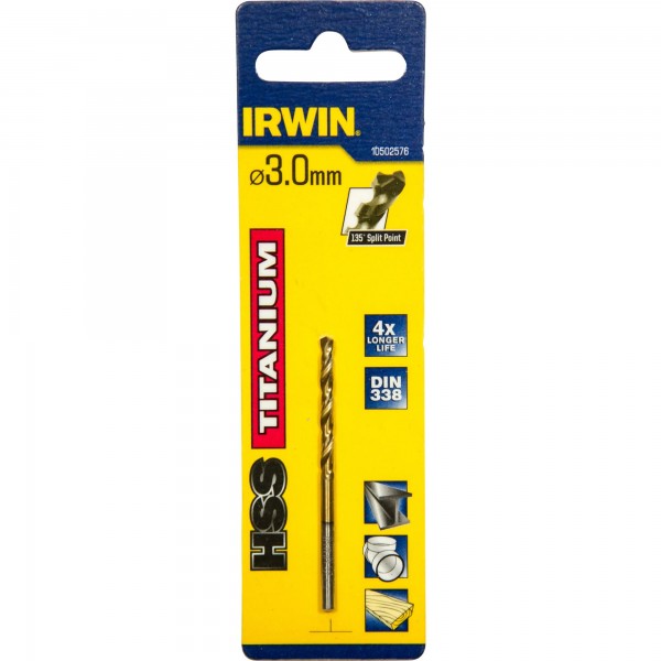 HSS DIN338 TIN 3,0x33/61 valcov