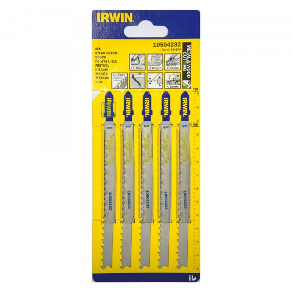 IRWIN BIM T345XF 132 mm, 5-10 TPI na kov a dřevo