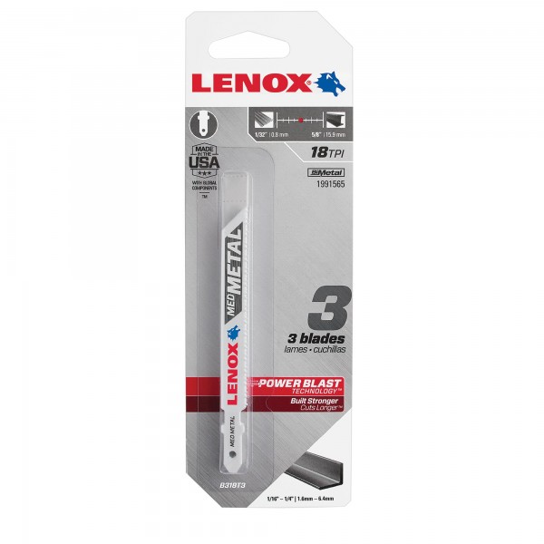 LENOX B318T3 bimetal 92,2x9,5x0,9 mm 18TPI (2ks)