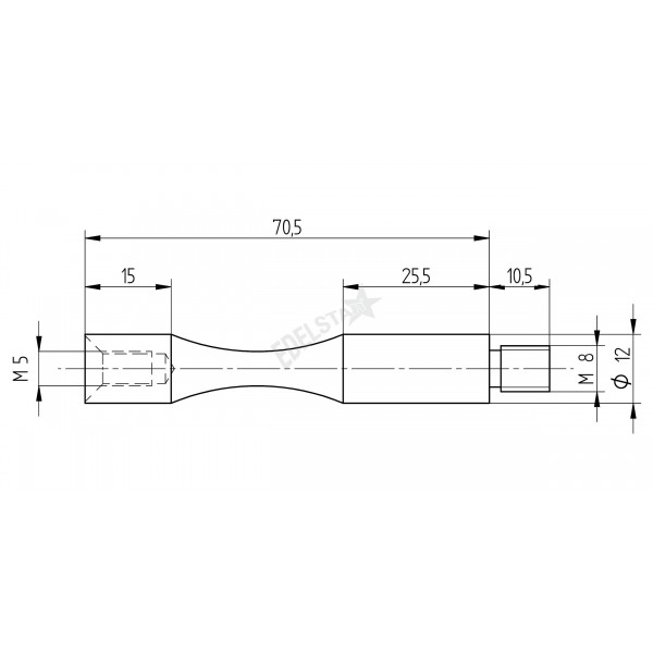 Spojovací kolík flexibilní O 12 mm, délka=81 mm