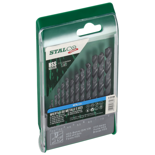 Vrták do kovu HSS sada 13 ks 2,0-8,0 mm