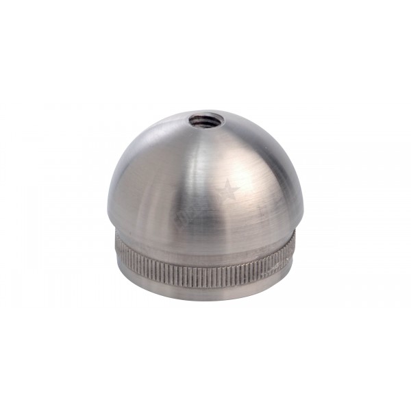 Víčko půlkulaté rýhované , na trubku O  33,7x2,0mm