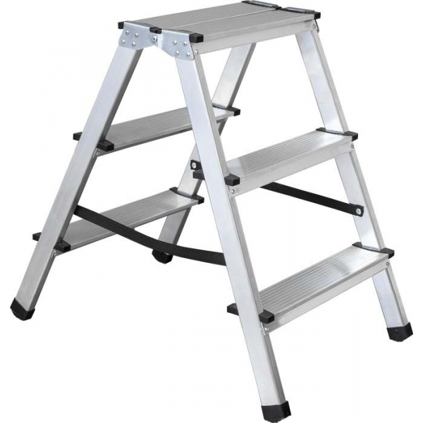 Schůdky ALU,oboustranné 150 kg 2x2 stupně/podesta