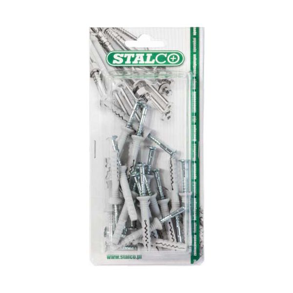 Hmoždinka s límcem 6x40 mm, vrut 3,8x44mm/20 ks