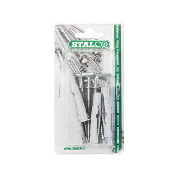 Hmoždinka 8 mm do dut. mat.+háčik4,5x65 mm/5 ks