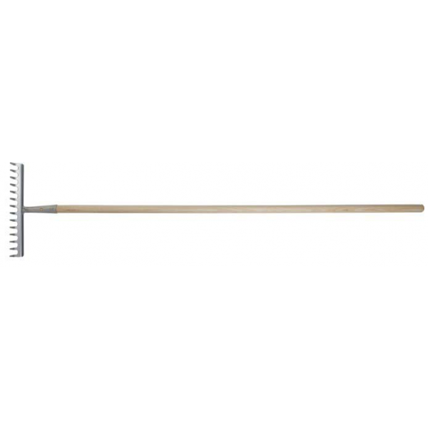Hrábě kovové kalené 10 zubů, dřevěná násada 130 cm