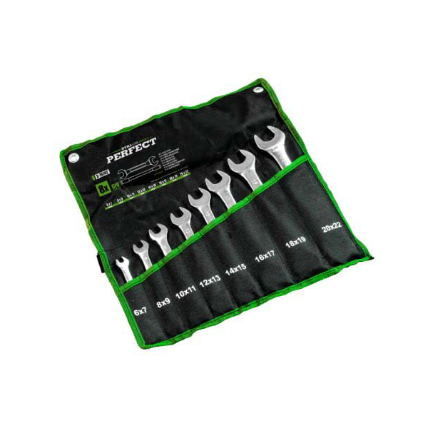 Klíč plochý leštěný sada 6 ks: 6-17 mm