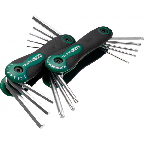 Klíčů Torx/imbus sada 2x8 ks;T9-T40/Hex: 2-8mm