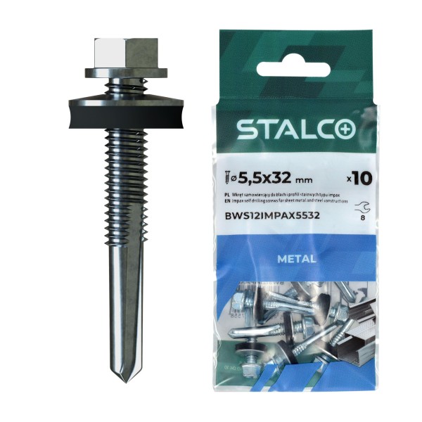 Šroub samoř. IMPAX ocel 8mm (klíč 8) 5,5x24mm 10ks