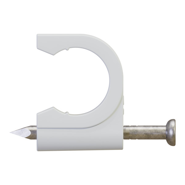 Držák s hřebíkem na kulaté vedení (100 ks)