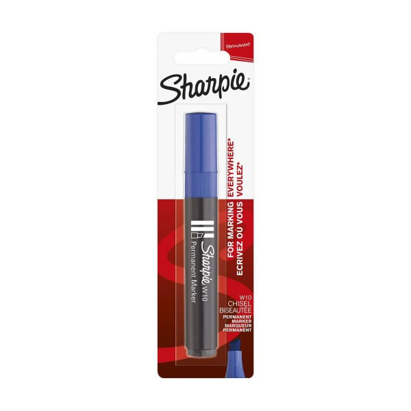 Sharpie W10 blue/modrý/plochý hrot-blistr