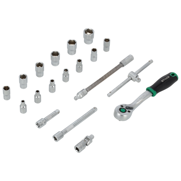 Klíč nástrčný 1/4” 4-14 mm sada 19 ks 90z CrV