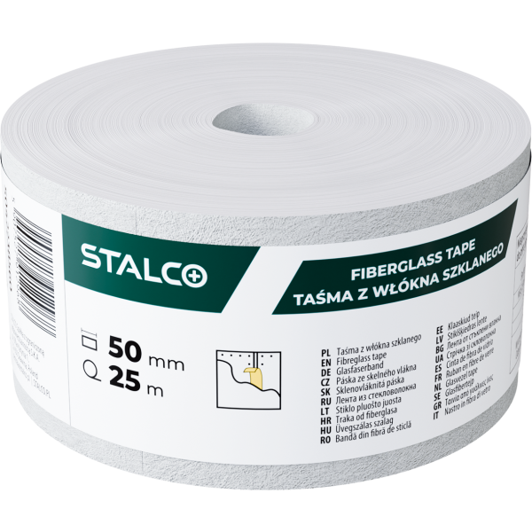 Páska ze skelného vlákna 50 mmx25 m na sádrokarton
