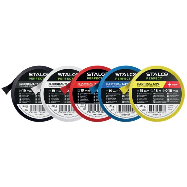 Páska izolační PVC 19 mm x 18 m, mix 5 ks/bal.