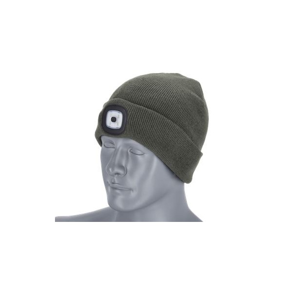 Čepice zimní RAY s LED osvětlením šedá 54-62 cm