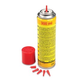 KMP Plyn butan 168 g, 300ml + 6 adaptérů