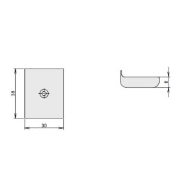 Athmer Náběhový sokl - těsnění sklen.dveří C-0