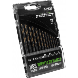 Vrták do kovu HSS DIN 338 sada 13 ks 1,5-6,5 mm