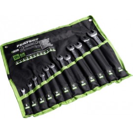 Klíč očkoplochý vyhnutý sada 12 ks: 6-22 mm