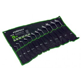 Klíč očkoplochý vyhnutý sada 12 ks: 6-32 mm