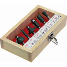 Stopkové frézy do dřeva 6-dílná sada