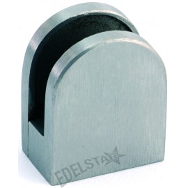 Držiak skla polguľatý, na rúrku O 33,7 mm