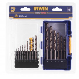 IRWIN HSS COBALT  DIN 338 sada 15 ks S-Tough Case