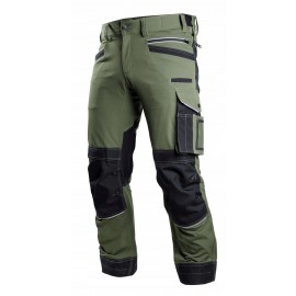 Nohavice pracovné STRETCH LINE OLIVOVÉ XL-56