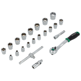 Klíč nástrčný 3/8” 6-24 mm sada 22 ks 90z CrV