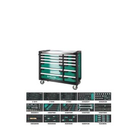 Montážní vozík 12 zásuvek, nosnost 610kg 207ks