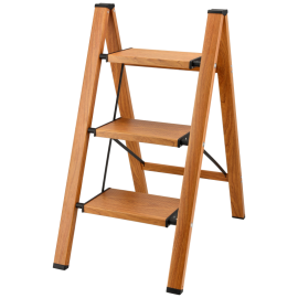 Schůdky skládací SLIM 3 stupně 850 mm dřevodekor