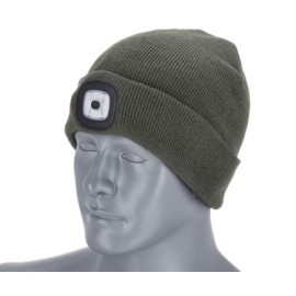 Čepice zimní RAY s LED osvětlením šedá 54-62 cm